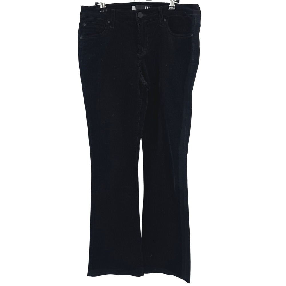 KUT from the Kloth Karen Baby Bootcut Women 8 Black Corduroy Velvet Pants Preppy